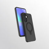 Galaxy A56 Kılıf M-safe Şarj Özellikli Standlı Zore Samara Kapak Siyah
