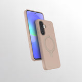 Galaxy A56 Kılıf M-safe Şarj Özellikli Standlı Zore Samara Kapak Desert Gold