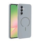 Galaxy A56 Kılıf M-safe Şarj Özellikli Zore Meta Kapak Titanyum-Gri