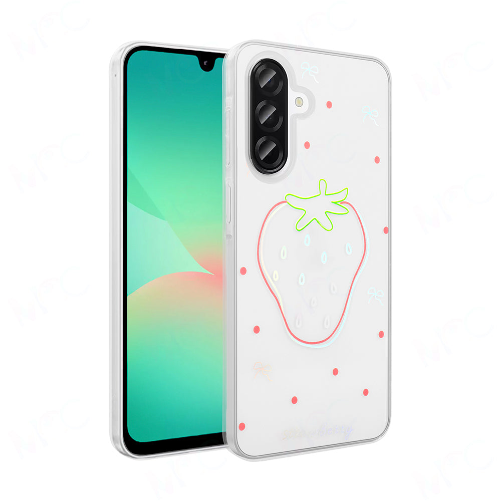 Galaxy A56 Kılıf Şeffaf Figürlü Zore Folk Sert Kapak Papatya