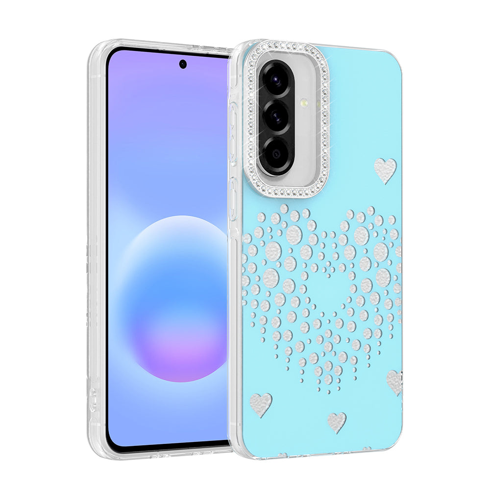 Galaxy A57 Kılıf Damla Taşlı Zore Rivas Sert PC Kapak Mavi