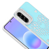 Galaxy A57 Kılıf Damla Taşlı Zore Rivas Sert PC Kapak Mavi