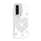 Galaxy A57 Kılıf Damla Taşlı Zore Rivas Sert PC Kapak Beyaz