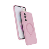 Samsung Galaxy A57 Kılıf M-safe Şarj Özellikli Standlı Samara Kapak Pembe