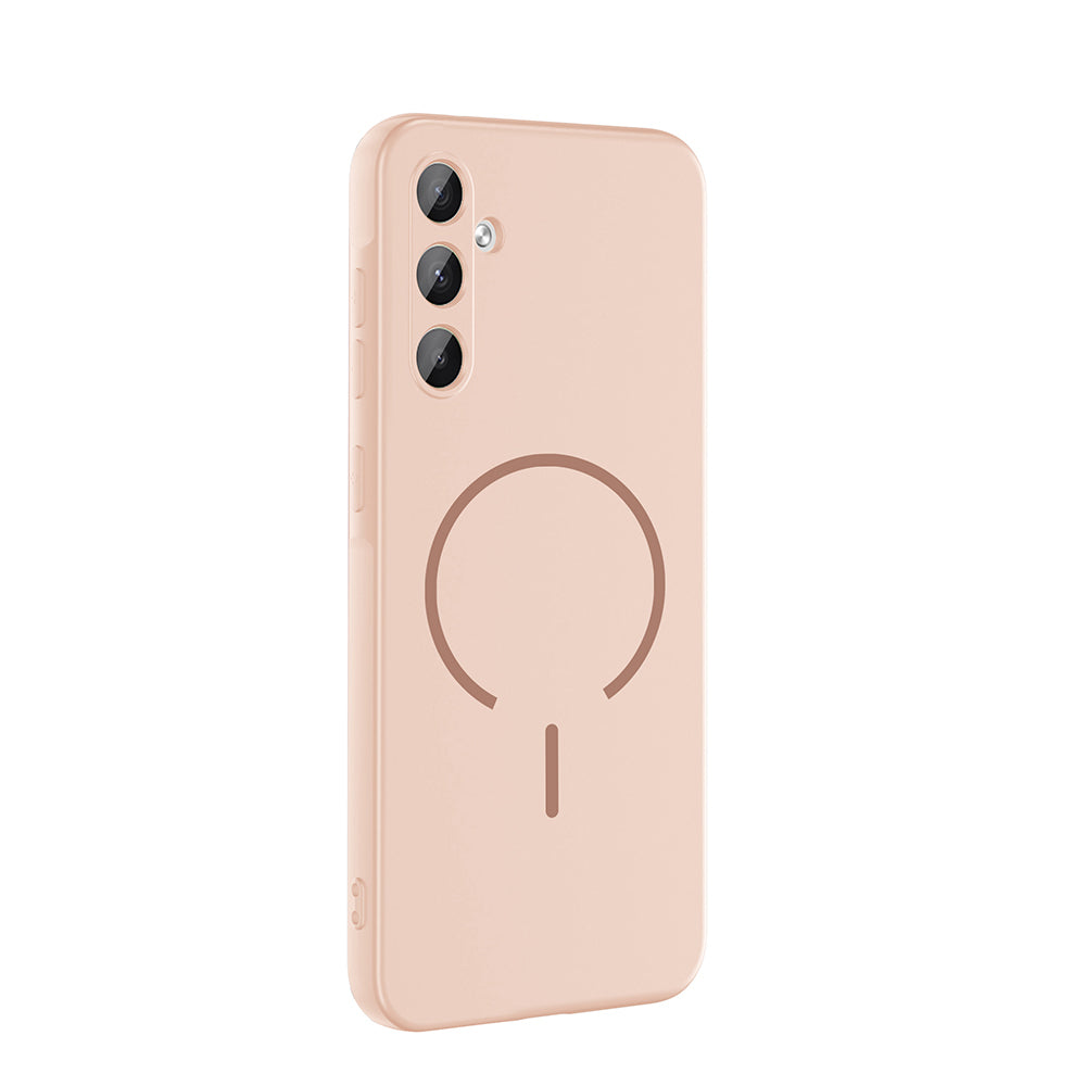 Samsung Galaxy A57 Kılıf M-safe Şarj Özellikli Meta Kapak Rose Pembe