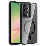 Galaxy A57 Kılıf Standlı ve Kamera Lens Hediyeli Zore Etro Kapak Siyah