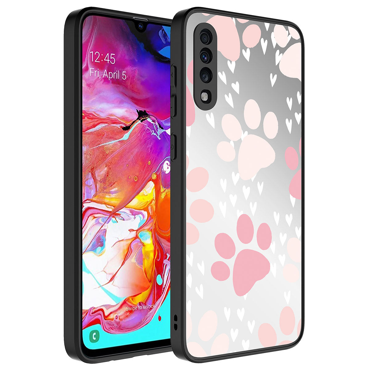Galaxy A70 Kılıf Aynalı Desenli Kamera Korumalı Parlak Zore Mirror Kapak Pati