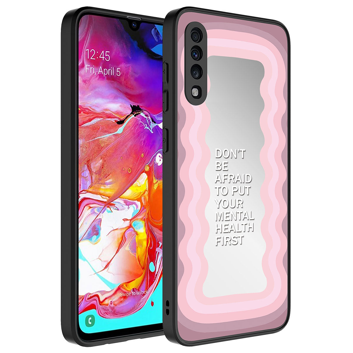 Galaxy A70 Kılıf Aynalı Desenli Kamera Korumalı Parlak Zore Mirror Kapak Ayna