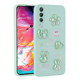 Galaxy A70 Kılıf Kabartma Figürlü Parlak Zore Toys Silikon Kapak Beyaz