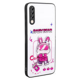 Galaxy A70 Kılıf Parlayan Kabartmalı İkonik Figürlü Zore Amas Silikon Kapak Beyaz