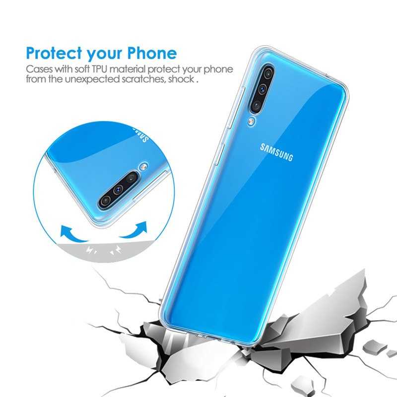 Galaxy A70 Kılıf Zore Süper Silikon Kapak Renksiz