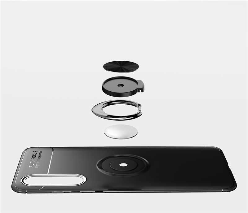 Galaxy A70 Kılıf Zore Ravel Silikon Kapak Siyah-Kırmızı