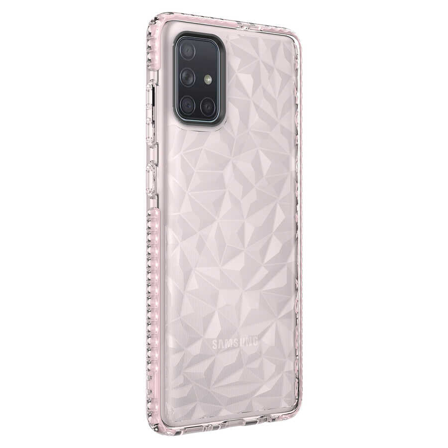 Galaxy A71 Kılıf Zore Buzz Kapak Pembe
