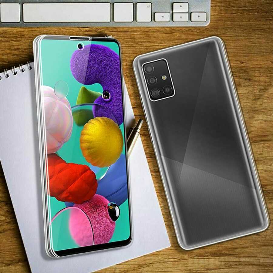 Galaxy A71 Kılıf Zore Enjoy Kapak Renksiz