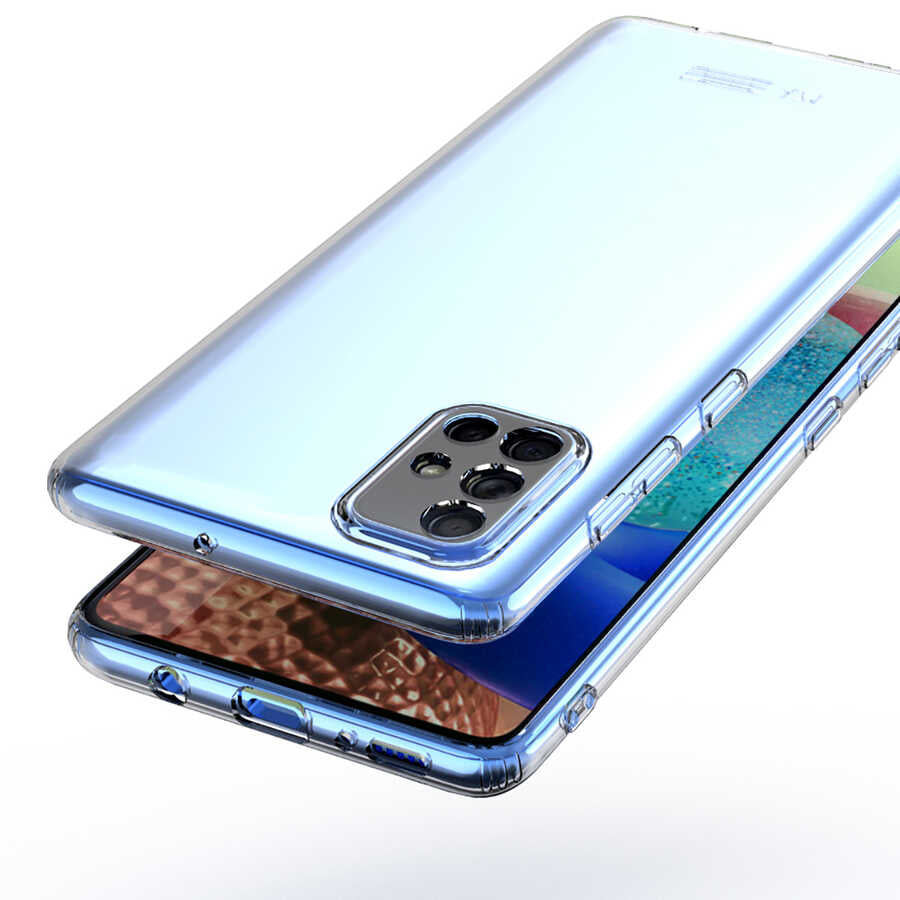 Galaxy A71 Kılıf Zore Kamera Korumalı Süper Silikon Kapak Renksiz