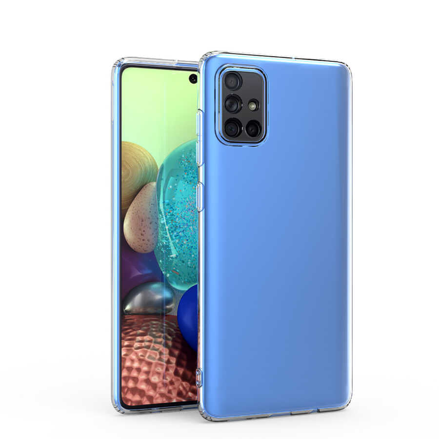 Galaxy A71 Kılıf Zore Kamera Korumalı Süper Silikon Kapak Renksiz