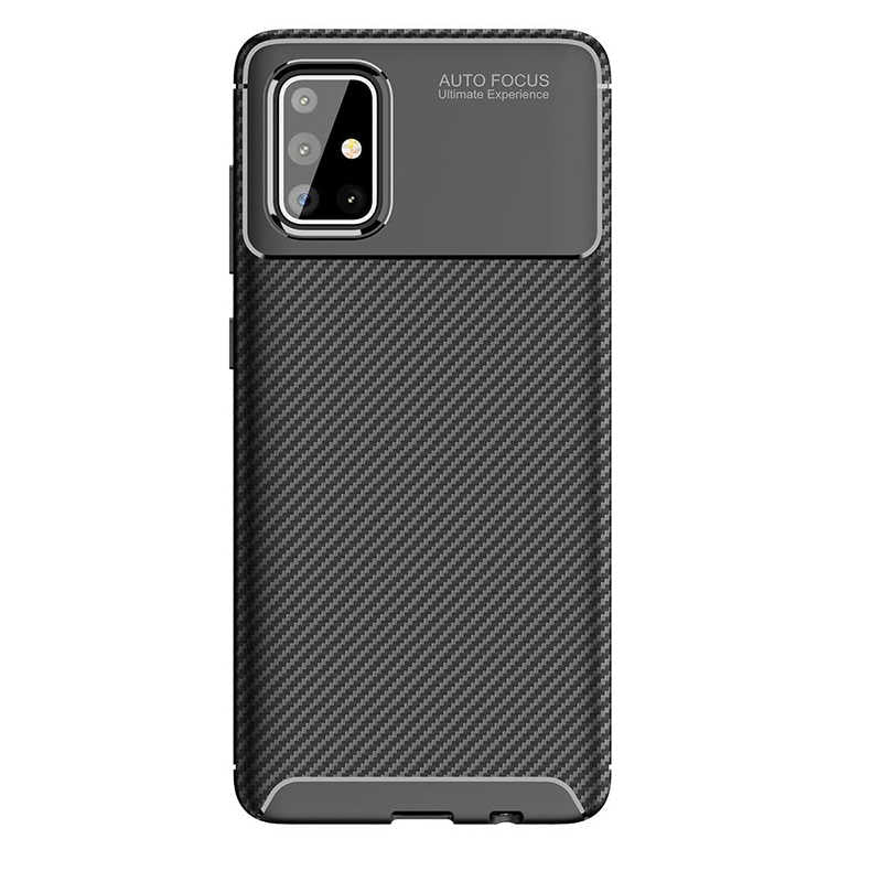 Galaxy A71 Kılıf Zore Negro Silikon Kapak Kahverengi