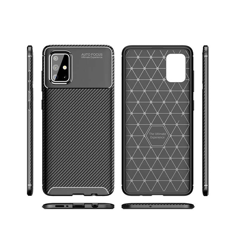 Galaxy A71 Kılıf Zore Negro Silikon Kapak Kahverengi
