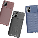 Galaxy A71 Kılıf Zore Negro Silikon Kapak Kahverengi