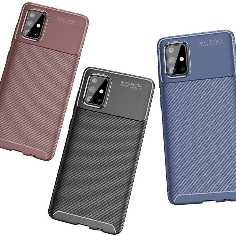 Galaxy A71 Kılıf Zore Negro Silikon Kapak Kahverengi