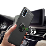 Galaxy A71 Kılıf Zore Ravel Silikon Kapak Siyah-Kırmızı