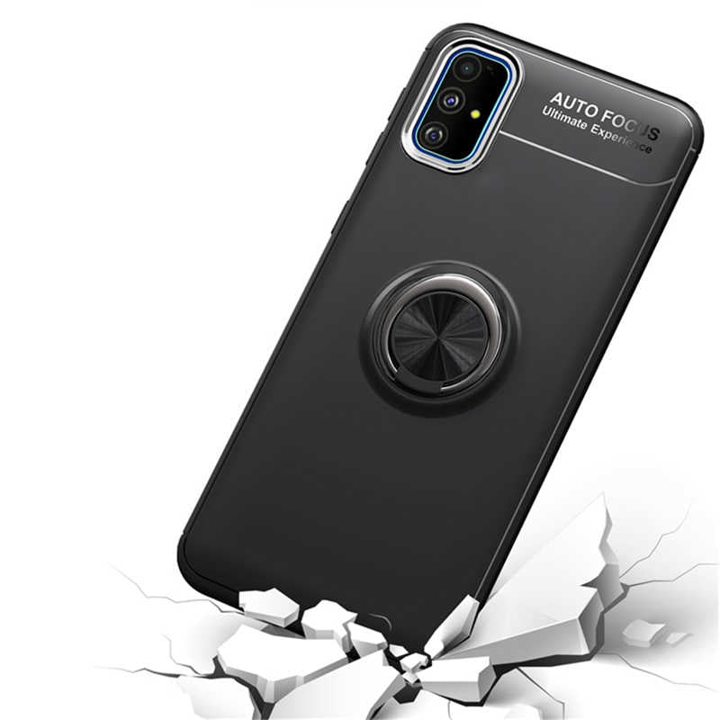 Galaxy A71 Kılıf Zore Ravel Silikon Kapak Siyah-Kırmızı