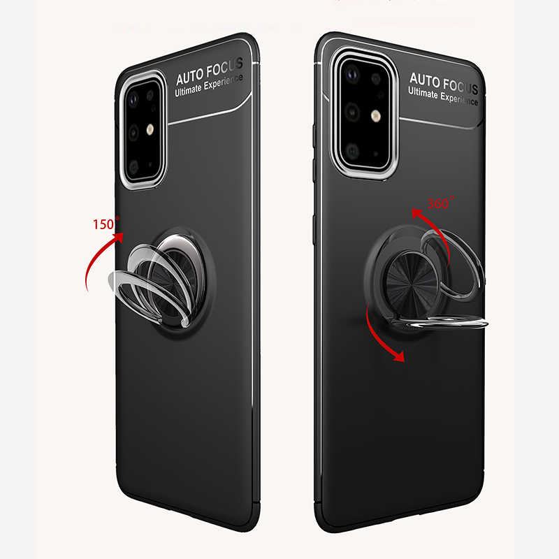 Galaxy A71 Kılıf Zore Ravel Silikon Kapak Siyah-Kırmızı
