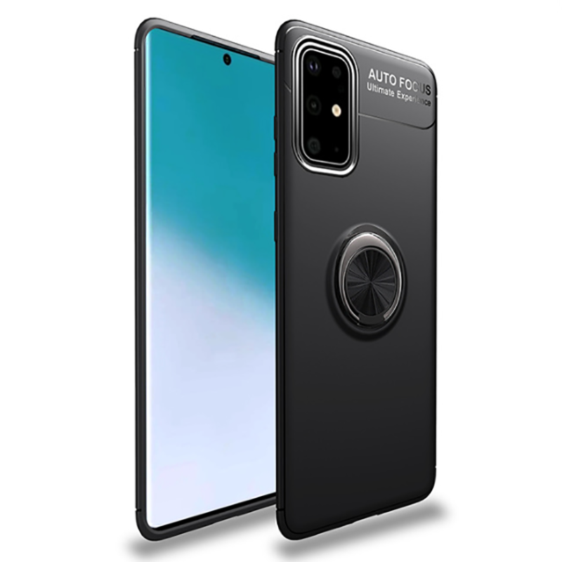 Galaxy A71 Kılıf Zore Ravel Silikon Kapak Siyah
