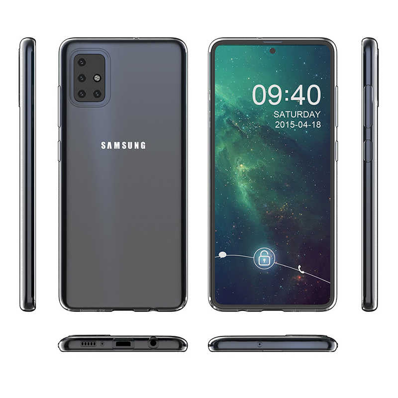 Galaxy A71 Kılıf Zore Süper Silikon Kapak Renksiz