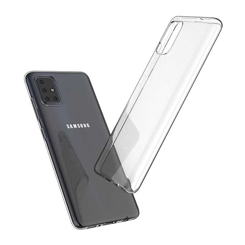Galaxy A71 Kılıf Zore Süper Silikon Kapak Renksiz