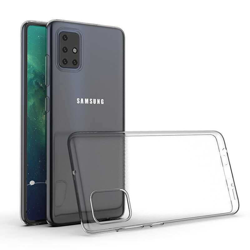 Galaxy A71 Kılıf Zore Süper Silikon Kapak Renksiz