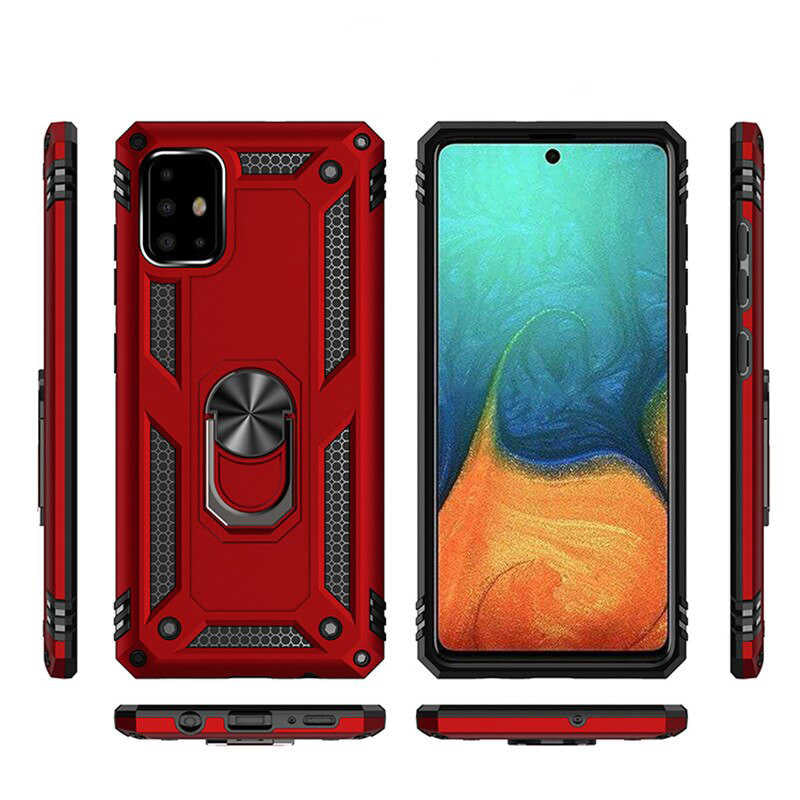 Galaxy A71 Kılıf Zore Vega Kapak Gri