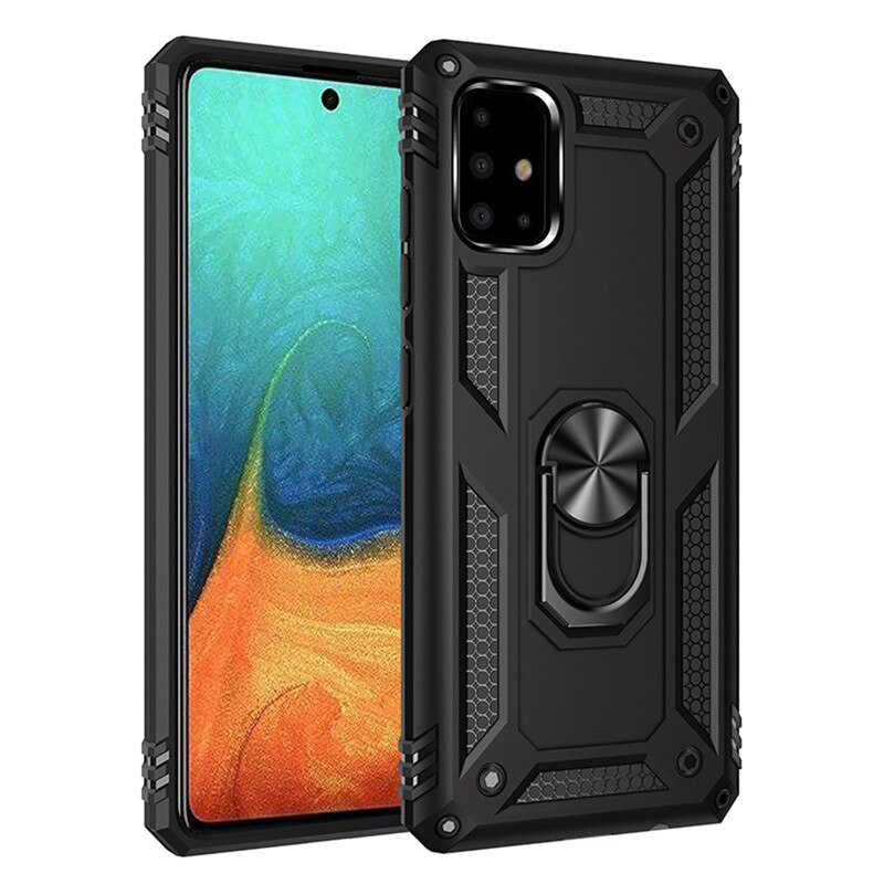 Galaxy A71 Kılıf Zore Vega Kapak Siyah
