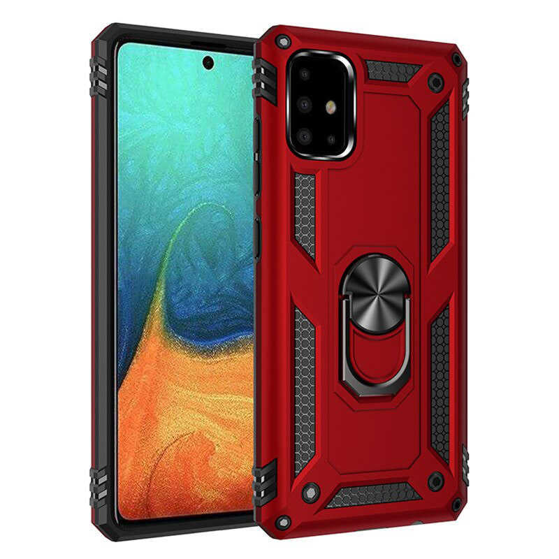 Galaxy A71 Kılıf Zore Vega Kapak Kırmızı