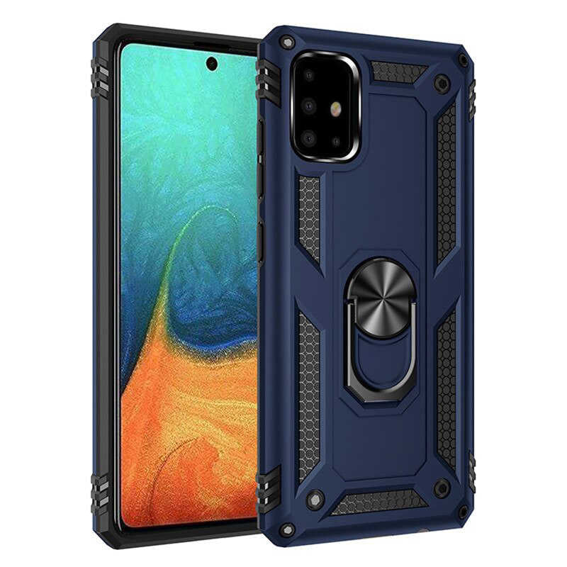 Galaxy A71 Kılıf Zore Vega Kapak Mavi