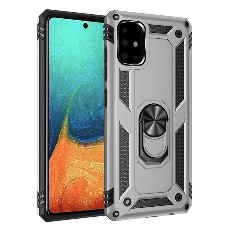 Galaxy A71 Kılıf Zore Vega Kapak Gri