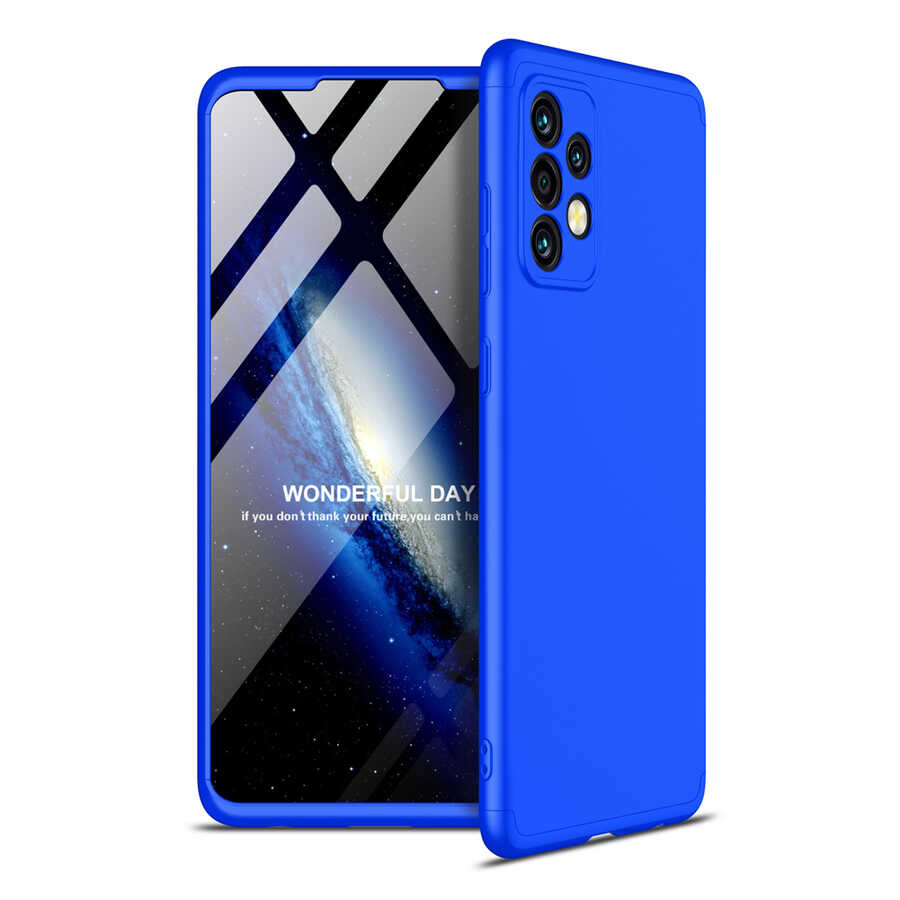 Galaxy A72 Kılıf Zore Ays Kapak Siyah-Mavi