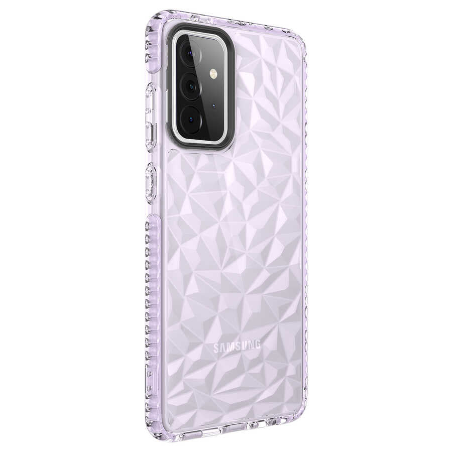Galaxy A72 Kılıf Zore Buzz Kapak Mor