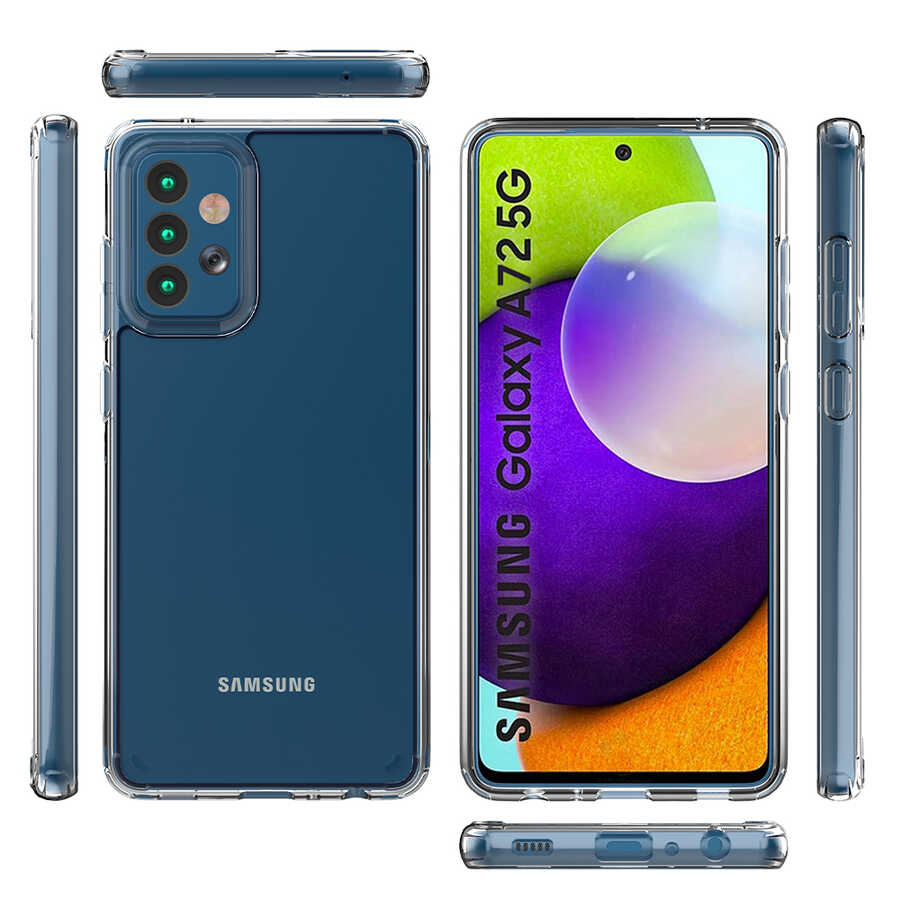 Galaxy A72 Kılıf Zore Coss Kapak Renksiz