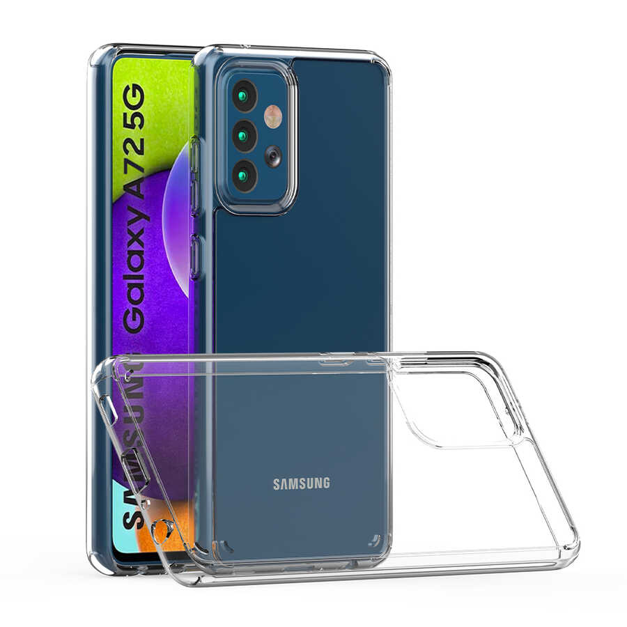Galaxy A72 Kılıf Zore Coss Kapak Renksiz