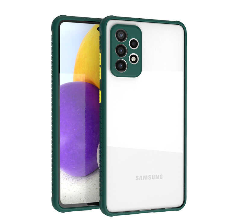 Galaxy A72 Kılıf Zore Kaff Kapak Koyu Yeşil