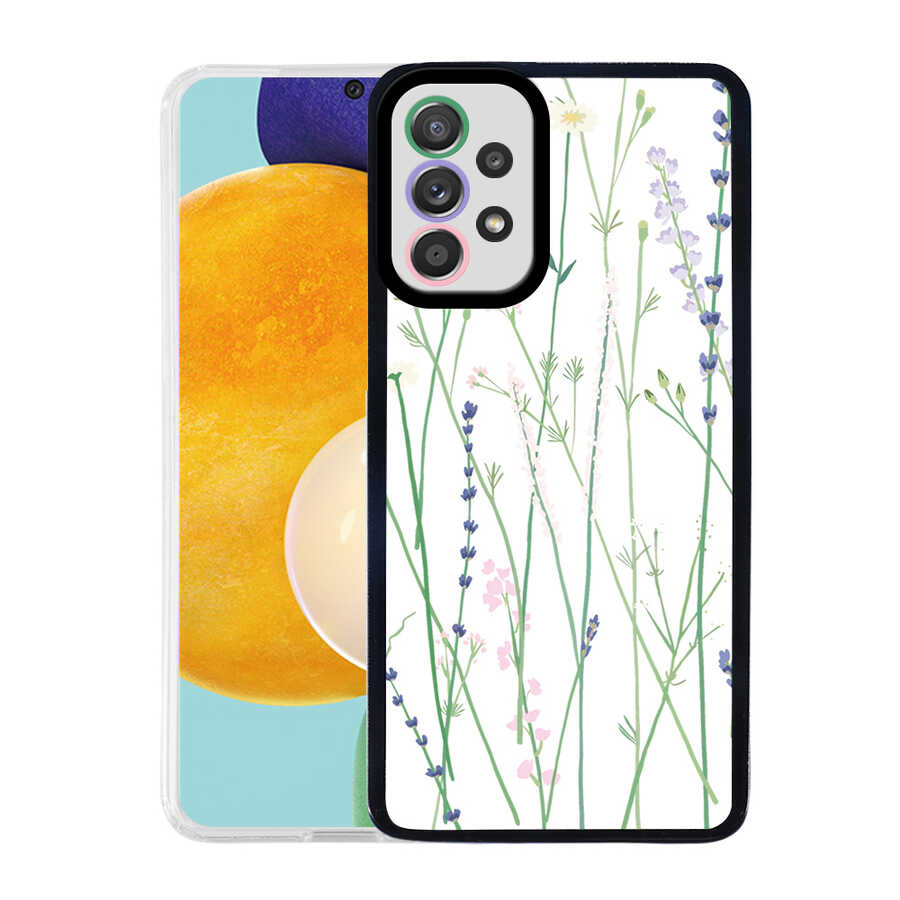 Galaxy A72 Kılıf Zore M-Fit Desenli Kapak Flower No4