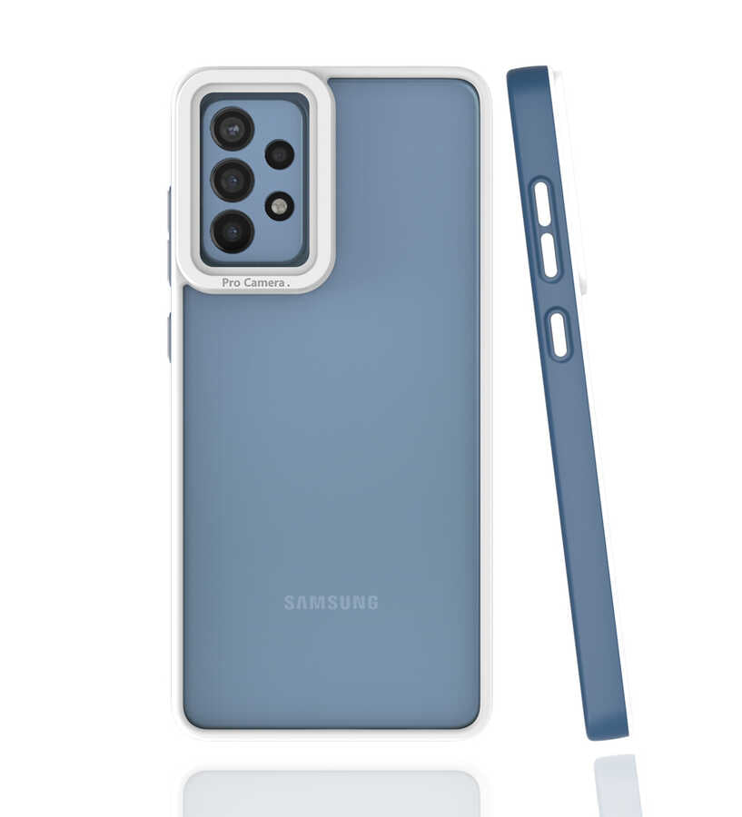 Galaxy A72 Kılıf Zore Mima Kapak Lacivert