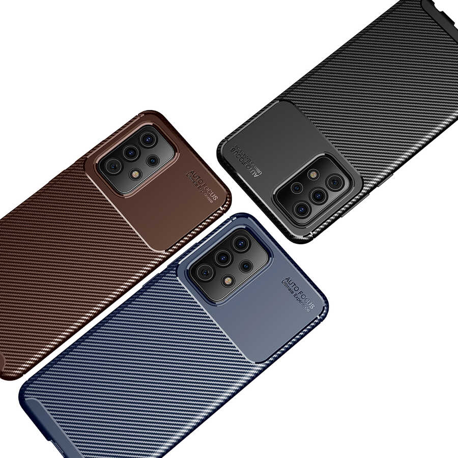 Galaxy A72 Kılıf Zore Negro Silikon Kapak Kahverengi