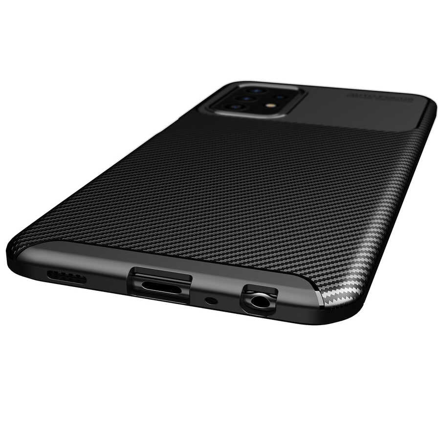 Galaxy A72 Kılıf Zore Negro Silikon Kapak Kahverengi