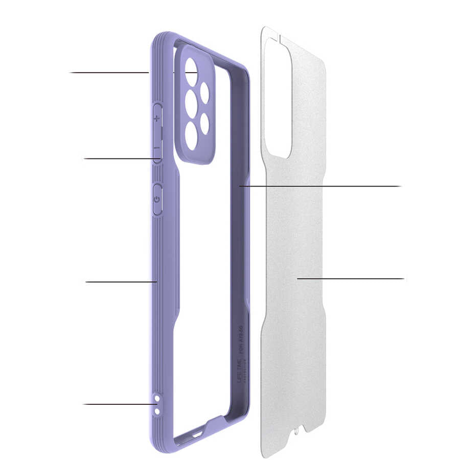 Galaxy A72 Kılıf Zore Parfe Kapak Mor