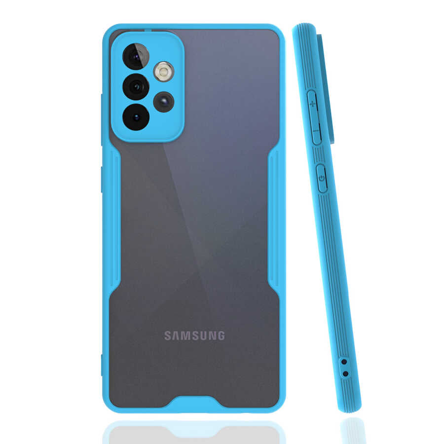 Galaxy A72 Kılıf Zore Parfe Kapak Mavi