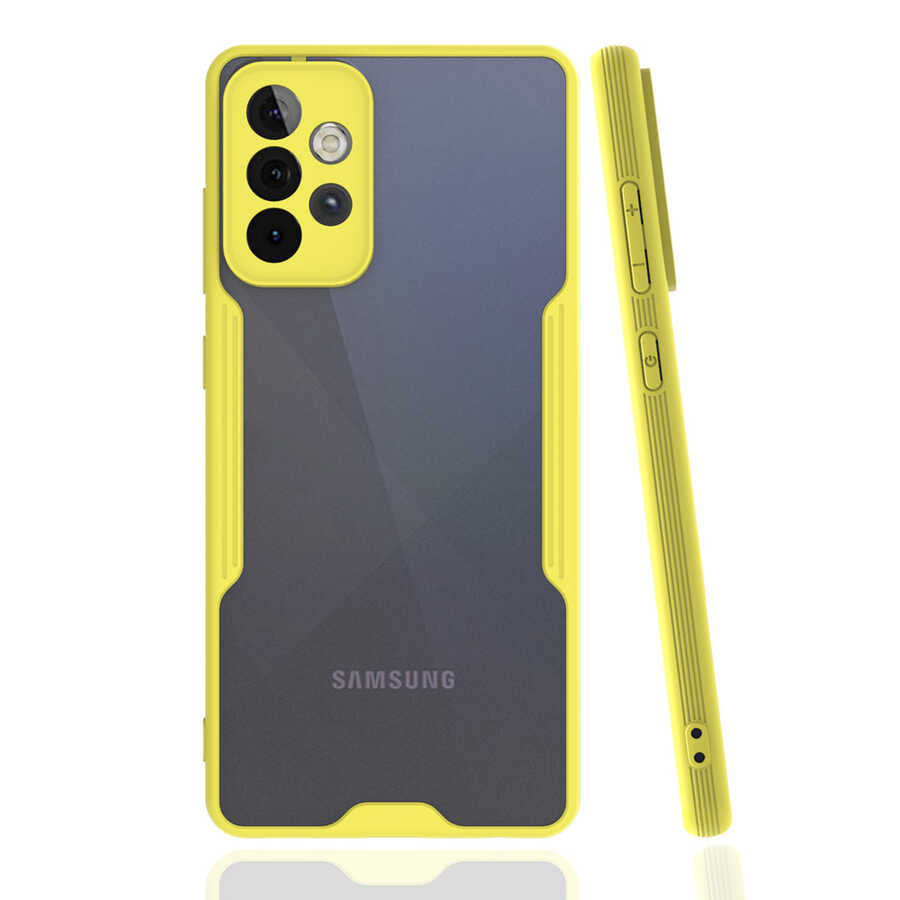 Galaxy A72 Kılıf Zore Parfe Kapak Sarı