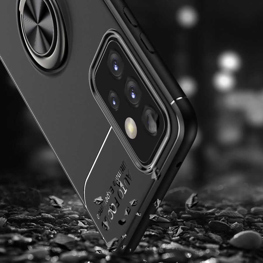 Galaxy A72 Kılıf Zore Ravel Silikon Kapak Siyah