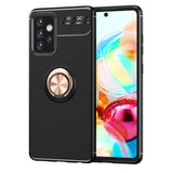 Galaxy A72 Kılıf Zore Ravel Silikon Kapak Siyah-Rose Gold